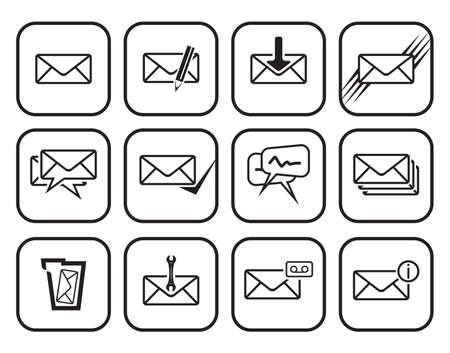Set of web Email Iconsのイラスト素材