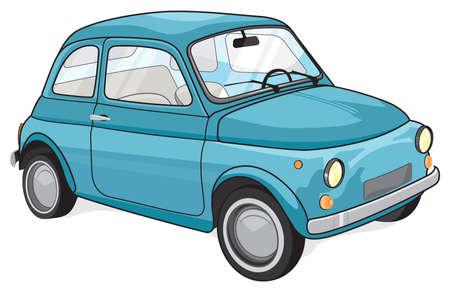Retro carのイラスト素材