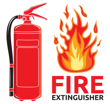 fire extinguisher signのイラスト素材