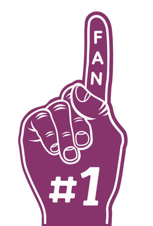 foam finger - fan fingerのイラスト素材