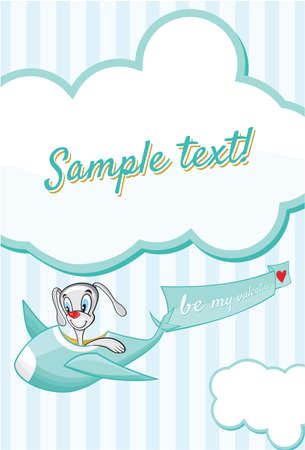 Arrival announcement cardのイラスト素材