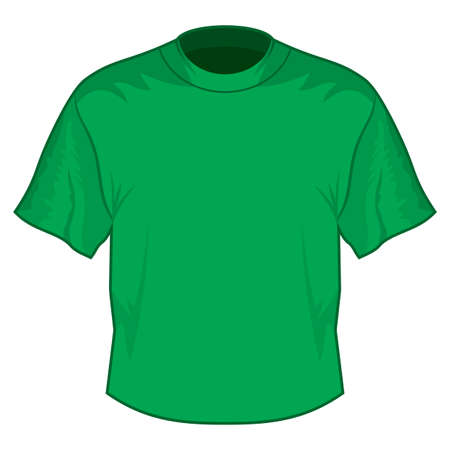 Green retro basic T-shirtのイラスト素材