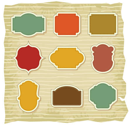 Vintage labels and framesのイラスト素材