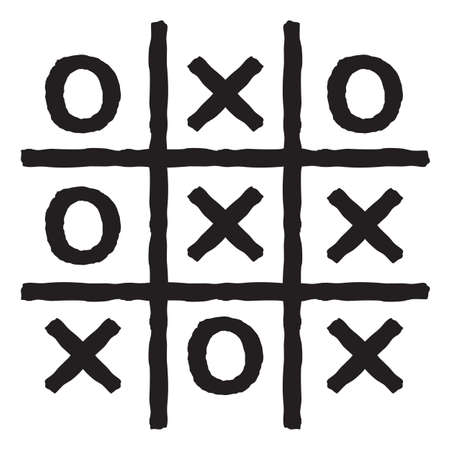 tic tac toe gameのイラスト素材