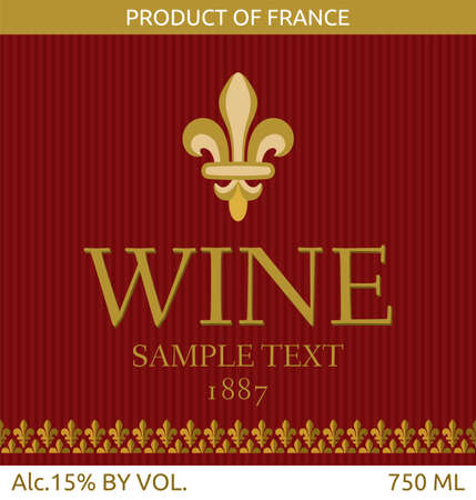 wine label designのイラスト素材