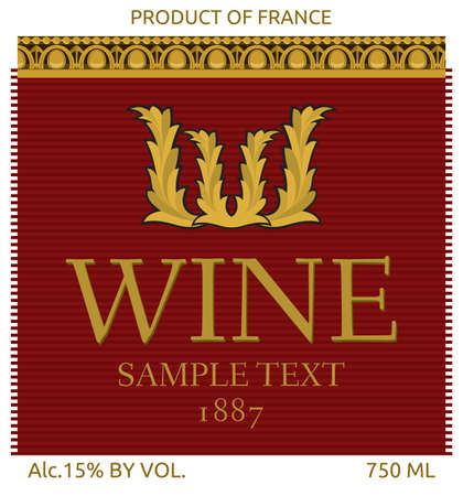 wine label designのイラスト素材