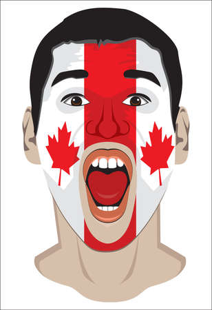 Canada fan faceのイラスト素材