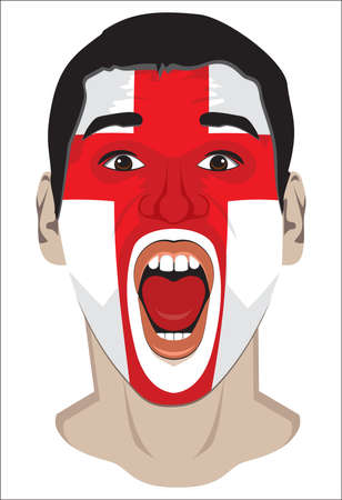 England fan faceのイラスト素材