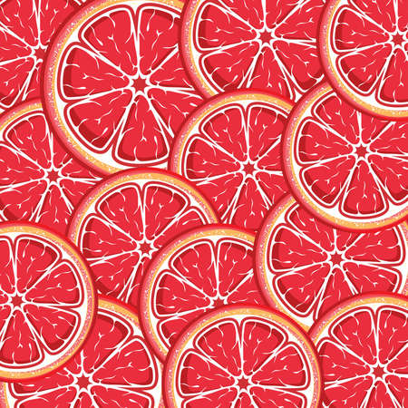 grapefruit background from slices of juicy grapefruitのイラスト素材