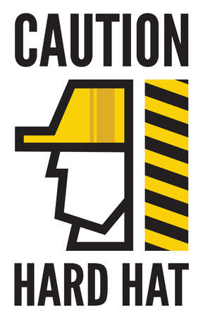 Hard hat safety warning signのイラスト素材