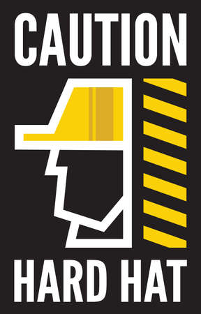 Hard hat safety warning signのイラスト素材