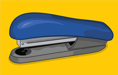 blue staplerのイラスト素材