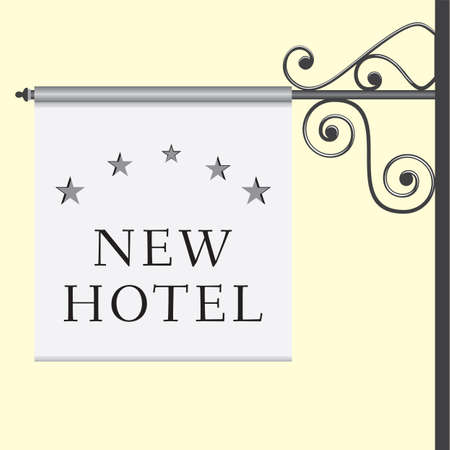 5 star hotel signboardのイラスト素材