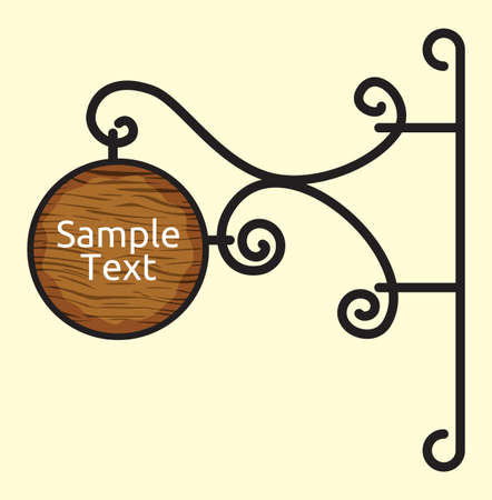 Wooden hotel door signのイラスト素材