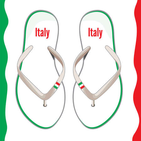 Italy flip flop sandalsのイラスト素材