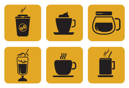 coffee icons setのイラスト素材