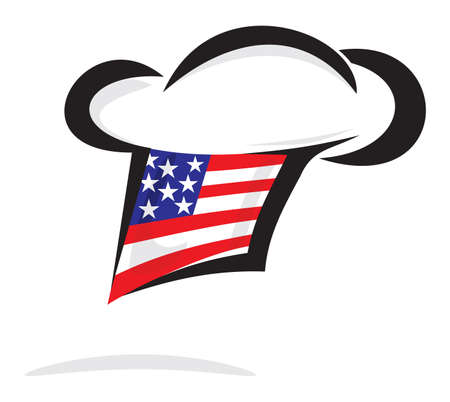 USA chef hatのイラスト素材