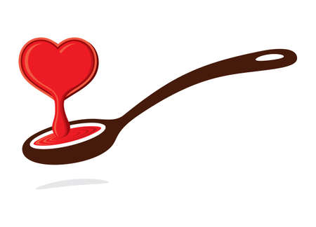 Sweet heart leakingのイラスト素材