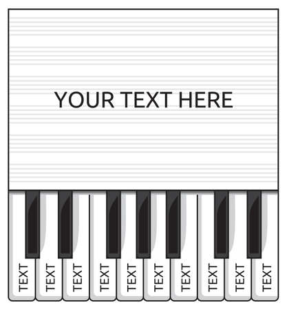 Blank advertisement for piano Lessonのイラスト素材