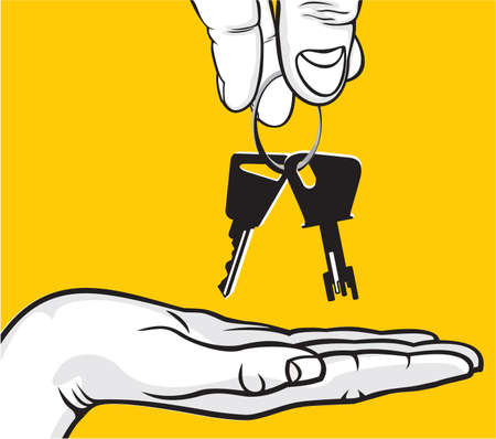 Handing Over Keysのイラスト素材