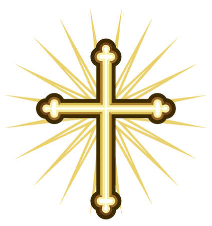 Golden crossのイラスト素材
