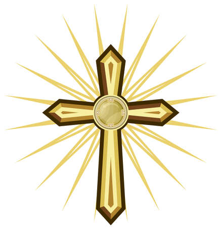 Golden crossのイラスト素材