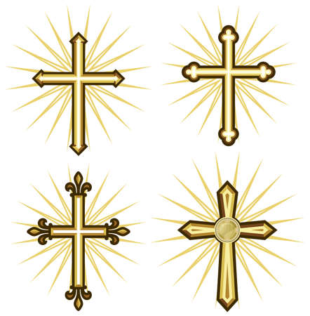 Golden cross collectionのイラスト素材