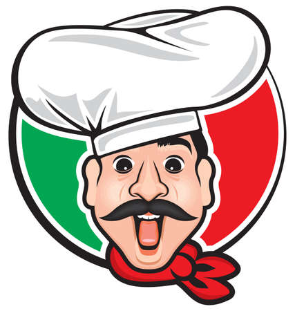 italian chefのイラスト素材