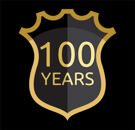 100 years shieldのイラスト素材
