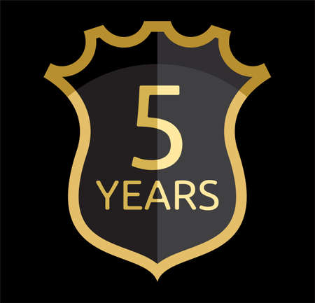 5 years shieldのイラスト素材