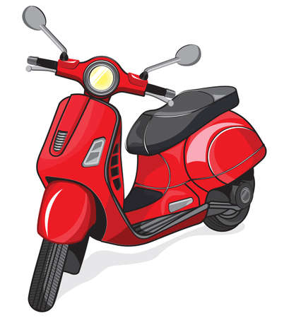 small city motorcycleのイラスト素材