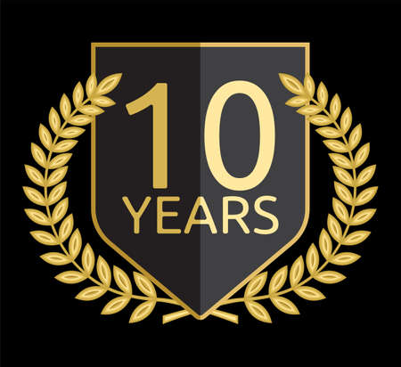 laurel wreath 10 yearsのイラスト素材