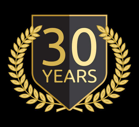 laurel wreath 30 yearsのイラスト素材