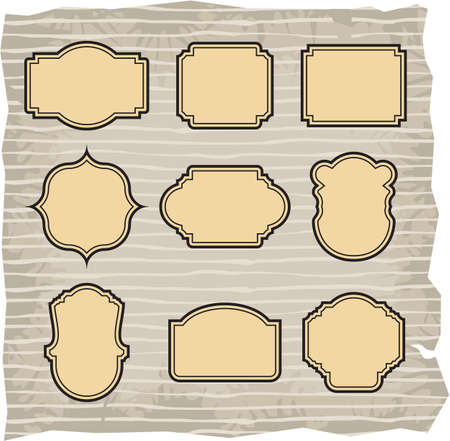 Vintage labels and framesのイラスト素材