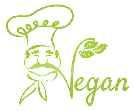 Vegan chefのイラスト素材