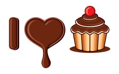 I love cupcakeのイラスト素材