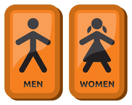 Man and women wc signのイラスト素材