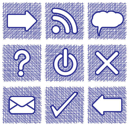 Set of web iconsのイラスト素材