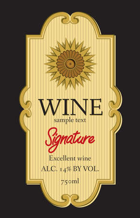 wine label designのイラスト素材