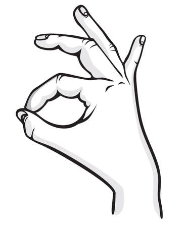 Human okay hand signのイラスト素材