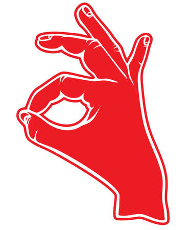 Human okay hand signのイラスト素材