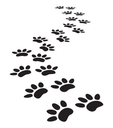 animal paw printsのイラスト素材