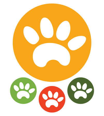 Paw Print iconsのイラスト素材