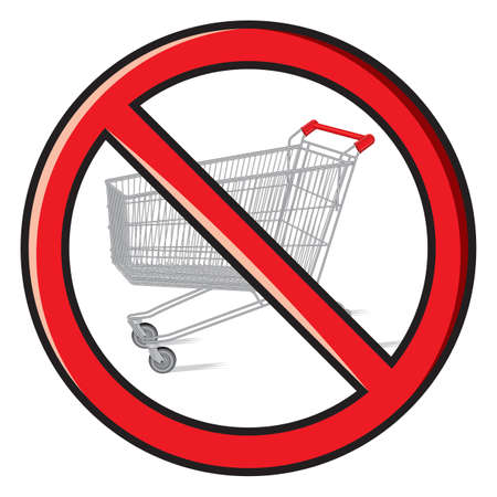 no shopping carts allowedのイラスト素材