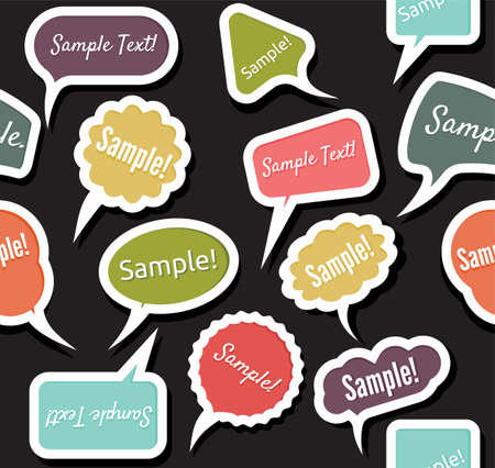 speak bubbles patternのイラスト素材