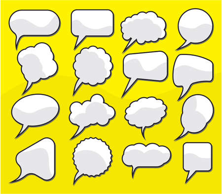 Retro speak bubbles setのイラスト素材