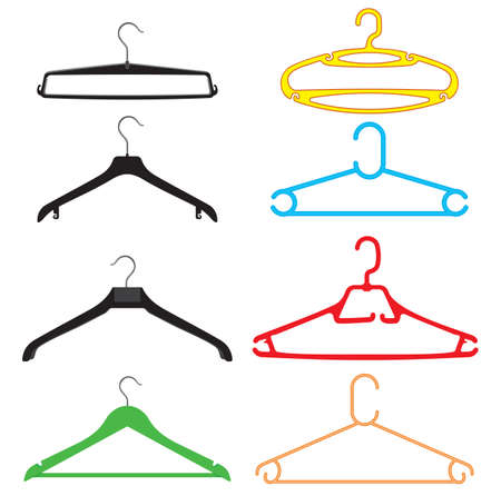 clothes hanger setのイラスト素材