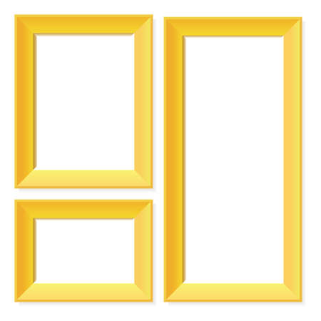Blank golden framesのイラスト素材