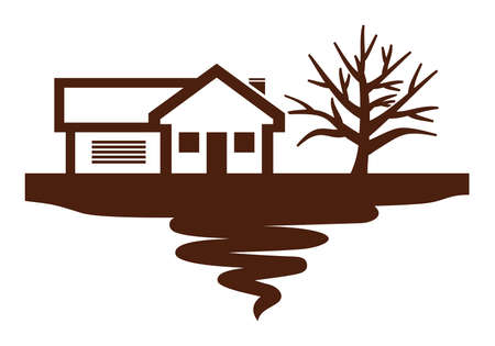 House with tree iconのイラスト素材