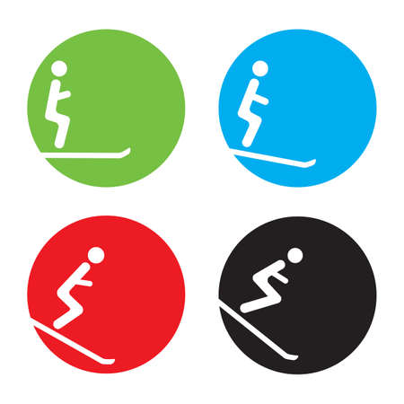 Ski iconsのイラスト素材